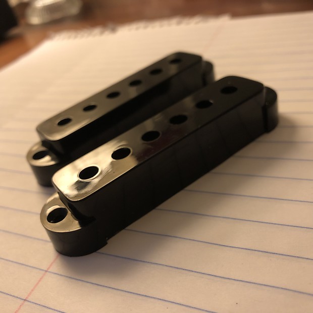 Aftermarket Fender Jaguar Pickup Cover Black Pair Reverb