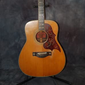 Yamaha FG-300 Jumbo Acoustic Guitar Original Case 1971 Natural image 1