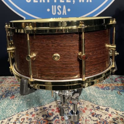 Canopus - 14x6.5" AM-1465, Alphonse Mouzon Signature, Wenge+Birch 11-Ply Snare Drum 2016 - Natural Pale LQ image 6