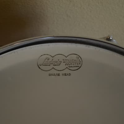 Vintage Ludwig S-102 Standard 5x14" Matte Aluminum Snare Drum w/ Vintage Case image 9