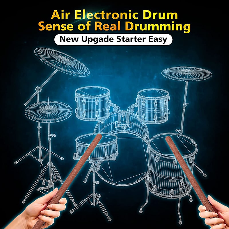 AEROBAND Air Drum Sticks Set, Bluetooth Electronic Drums, 4 Modes Portable  Drumsticks With 2 Pieces Electronic Pocket Guitar/Foot Bass : :  Musical Instruments