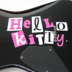 Beautiful Fender Hello Kitty Licensed Stratocaster Guitar with Black & Pink Hello Kitty Gig Bag! image 2