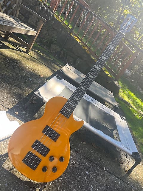 Gibson LPB-2 Deluxe Les Paul Bass 1992 - Translucent Amber image 1