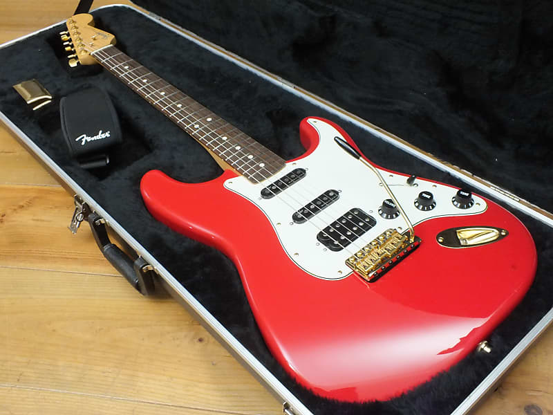 Fender Stratocaster FR Gold HSS * Noiseless 4 / Shawbucker 1991 Fiesta Red imagen 1