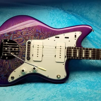 USA Jazzmaster Style Guitar, Duncan A-II Pickups, Warmoth Neck, Custom Purple'burst  Paisley 2021 image 19