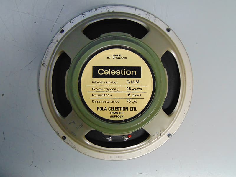 1971 Celestion G12M Greenback T1221 16 Ohm 12" Speaker Reverb