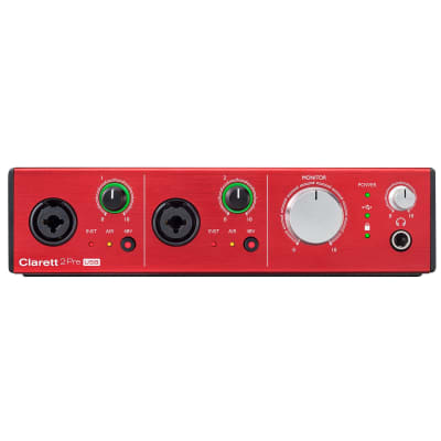 Focusrite Clarett 2Pre USB 10-In/4-Out Studio Recording Audio Interface Package image 3