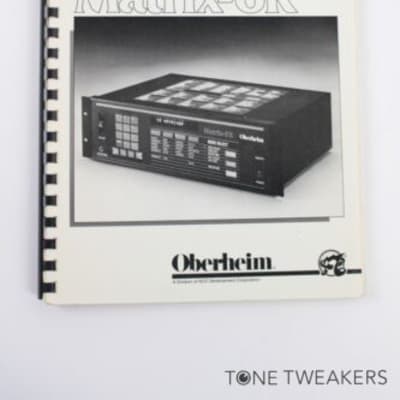 OBERHEIM MATRIX-6R OWNERS MANUAL Synthesizer Module book VINTAGE GEAR DEALER