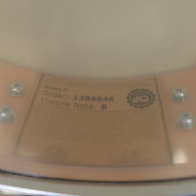 DW Collector's 3.14 x 14" SSC Maple Pi Snare Drum (Black Oyster Glass w/ Chrome Hardware) image 8