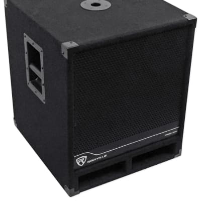 (2) Rockville RPG12 12" Powered 1600w DJ PA Speakers+(2) 15" Powered Subwoofers image 2