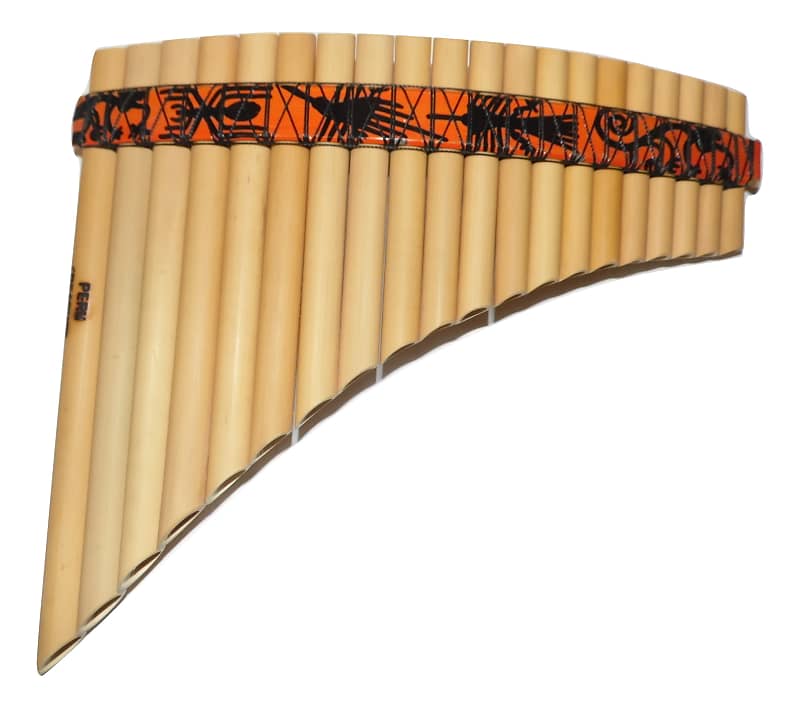 Panflute 20  Pipes Natural Bamboo Nazca Lines Designs - Item in USA - Case Included image 1