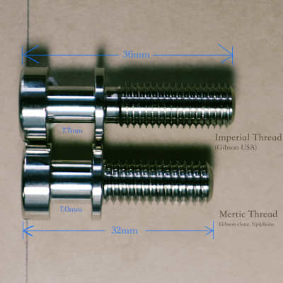 Gibson Brass Studs with  Aluminum Stop bar tail piece image 6