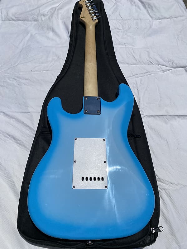 Monoprice Indio Cali Classic Electric Guitar - Blue Burst, With Gig Bag