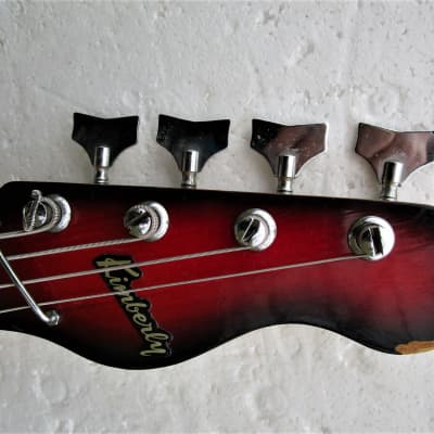 Kimberly Bass Guitar,  1960's,  Japan, 2 Humbucker Pickups, Fresh Setup image 2