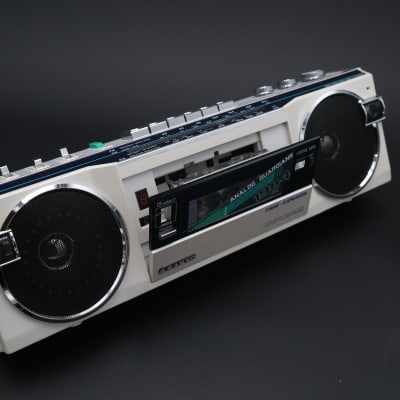 1984 Sanyo M7770K Boombox, upgraded with Bluetooth, Rechargeable Battery and an LED Music Visualizer image 7