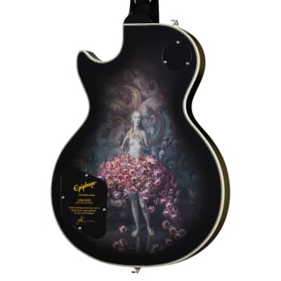Epiphone Adam Jones Les Paul Custom Art Collection: Julie Heffernan’s Study For Self-Portrait with Rose Skirt and a Mouse Electric Guitar image 1
