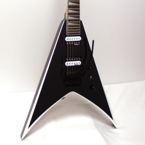 Jackson JS32 King V Floyd Rose Electric Guitar Black w White Bevels Reverb