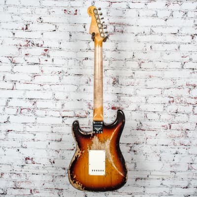 Fender - B2 Custom Shop Limited Edition - Red Hot Stratocaster® Electric Guitar - Maple Fingerboard - Super Heavy Relic - Faded Chocolate 3-Tone Sunburst - w/ Custom Shop Brown Hardshell Case - x9485 image 7