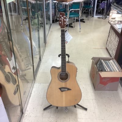 K1EL Kona K1E Series Left Handed Cutaway Acoustic Electric Guitar - Natural Gloss for sale