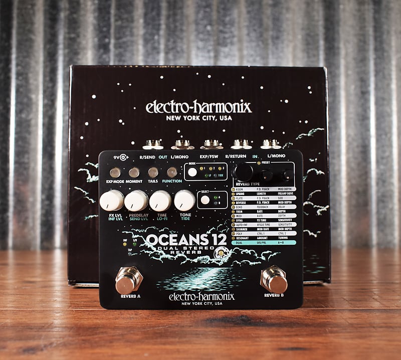 Electro-Harmonix EHX Oceans 12 Dual Stereo Reverb Guitar Effect Pedal image 1