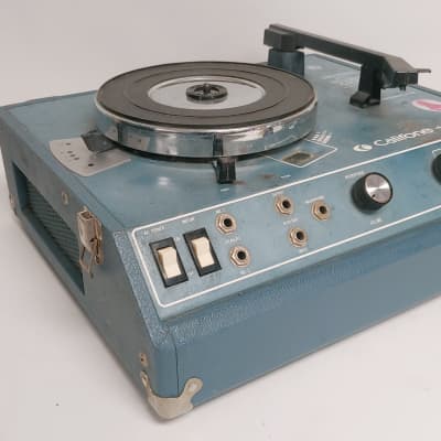 Vintage Califone 1845K Blue Suitcase Record Player for Repair image 9
