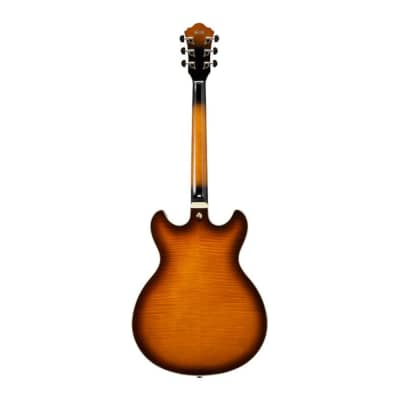 Ibanez AS93FML AS Artcore Expressionist Electric Guitar (Left Handed, Violin Sunburst) with Semi-Hollow Body image 3