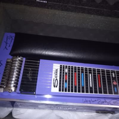 Sierra Session S-10 Pedal Steel Guitar  Signed By EVERYONE  1990s Blue/Purple image 3