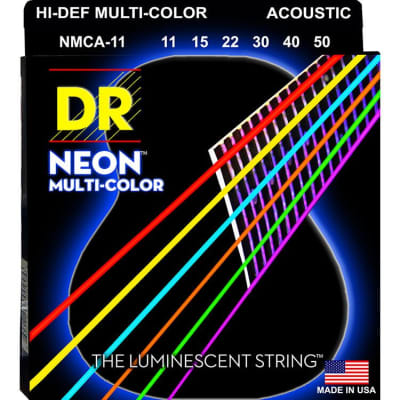 DR Strings 11-50 Multi-Coloured Acoustic for sale