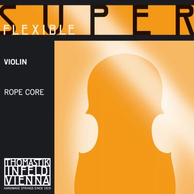 Thomastik 15A SuperFlexible Chrome Wound Rope Core 4/4 Violin String Set - Medium