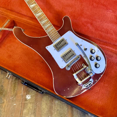 Rickenbacker 481-S slant fret electric guitar c 1970’s Burgundyglo original vintage USA Bigsby 481s 480 image 2