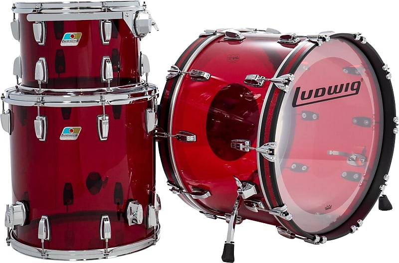 USED DEMO Ludwig Vistalite Fab Outfit 3 Piece Shell Kit Reverb