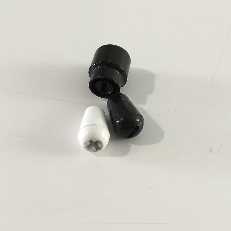 Lot of 3 Vintage Style Fender Tele Strat Switch Tips Black Light NOS Relic Tips image 1