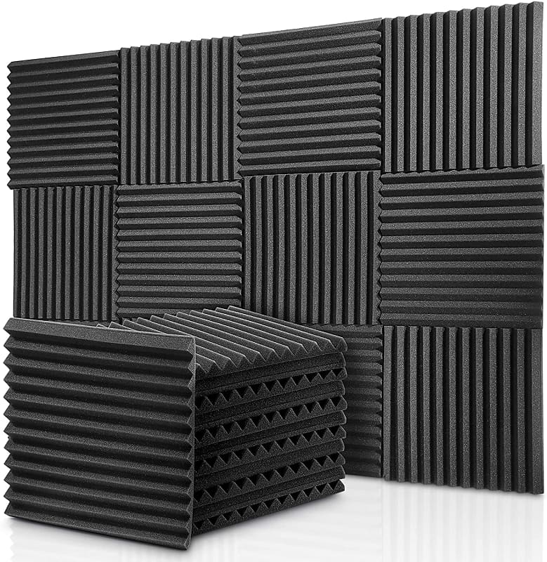 4 Pack Acoustic Foam Bass Trap Studio Foam 12 X 7 X 7 Soundproof Padding  Wall