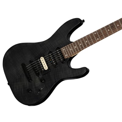 Kramer Striker Figured HSS Stoptail Electric Guitar (Transparent Black) image 5