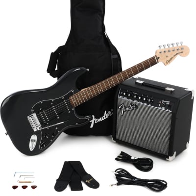 Squier Affinity Series Stratocaster HSS Pack - Charcoal Frost Metallic with Laurel Fingerboard image 1