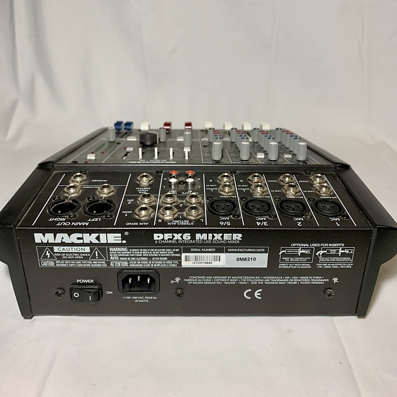 Mackie DFX6 6x2 Mixer with EFX | Reverb Mackie DFX6 6x2 Mixer with EFX | Reverb