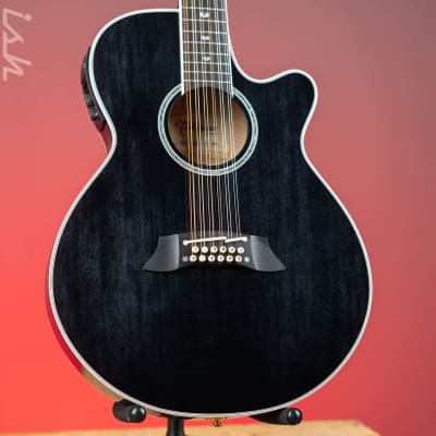 Takamine Thinline TSP158C-12 12-String Acoustic-Electric Guitar See-Through Black image 1