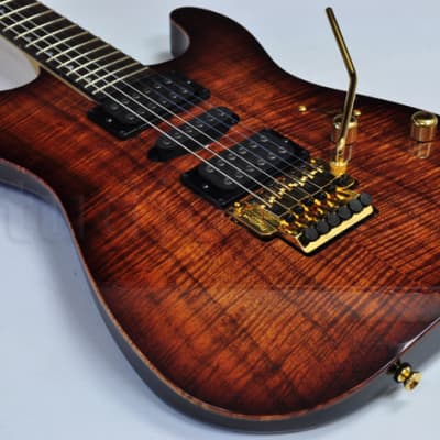 Schecter CET Koa Top USA Custom Shop Electric Guitar Tobacco Burst image 5