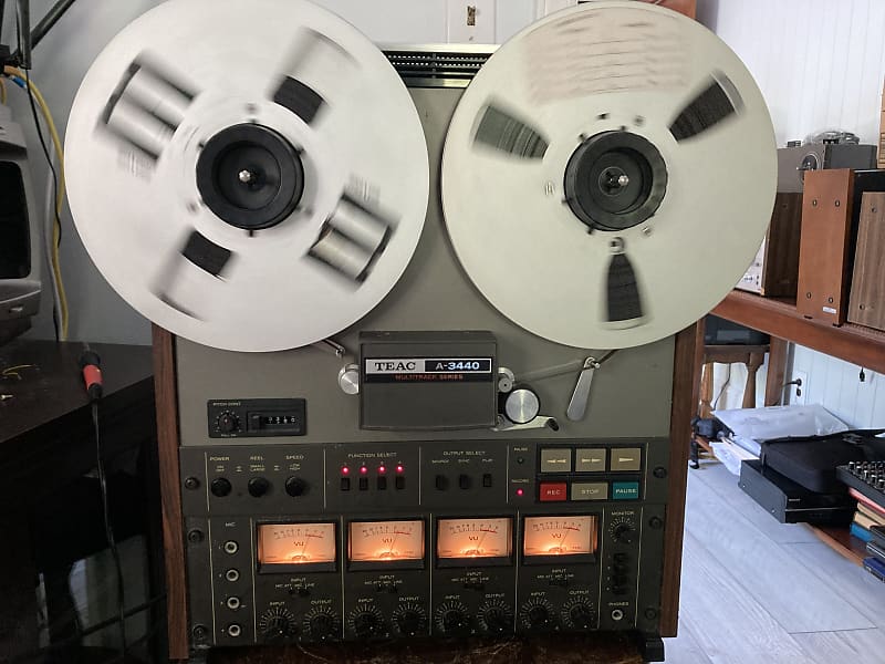 PLEASE READ! TEAC A-3440 1/4 10.5 inch 4-Track 4-Channel Semi Pro Reel to Reel  Tape Deck Recorder