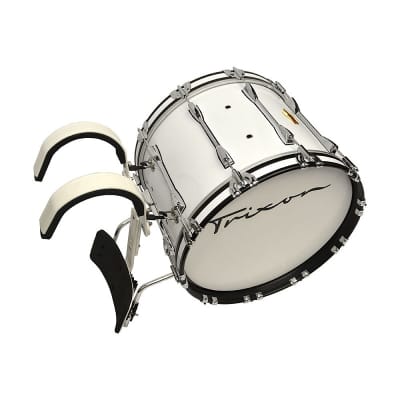 Trixon Field Series Marching Bass Drum 20 By 14" - White image 1