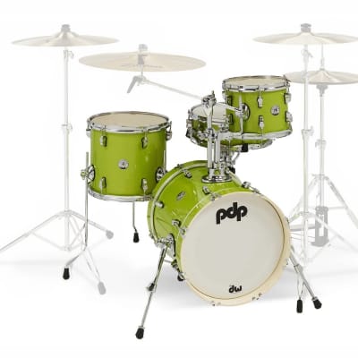 PDP New Yorker 4 Piece Shell Pack - 16/10/13/14 - Electric Green Sparkle - PDNY1 image 1