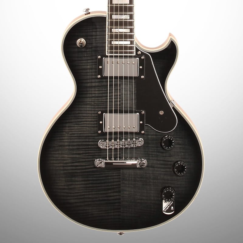 Schecter Solo II Custom Electric Guitar, Transparent Black Burst, Chrome Hardware image 1
