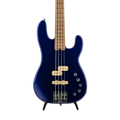 Charvel Pro-Mod San Dimas Bass PJ IV Bass Guitar, Maple Fretboard, Mystic Blue, MC220875 image 4