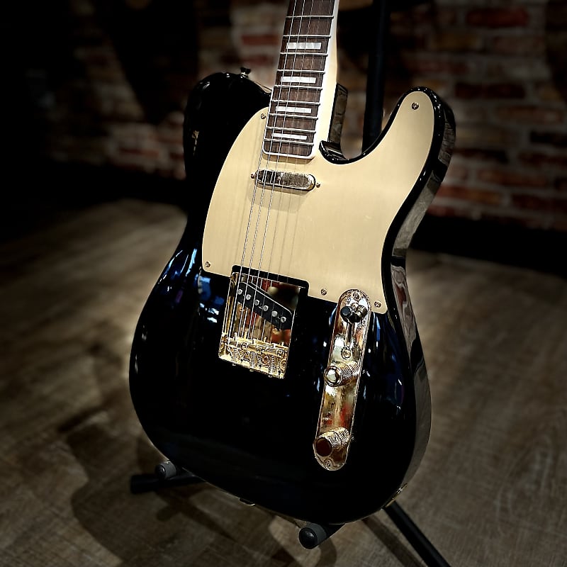 Squier 40th Anniversary Telecaster Gold Edition Black | Reverb