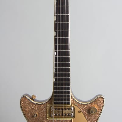 Gretsch PX-6129 Champagne Sparkle Jet Semi-Hollow Body Electric Guitar (1962), ser. #46394, original blue-grey tolex hard shell case. image 8