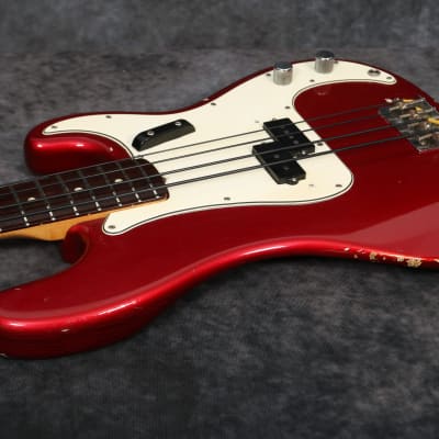 1966 Fender Precision Bass - Candy Apple Red image 8