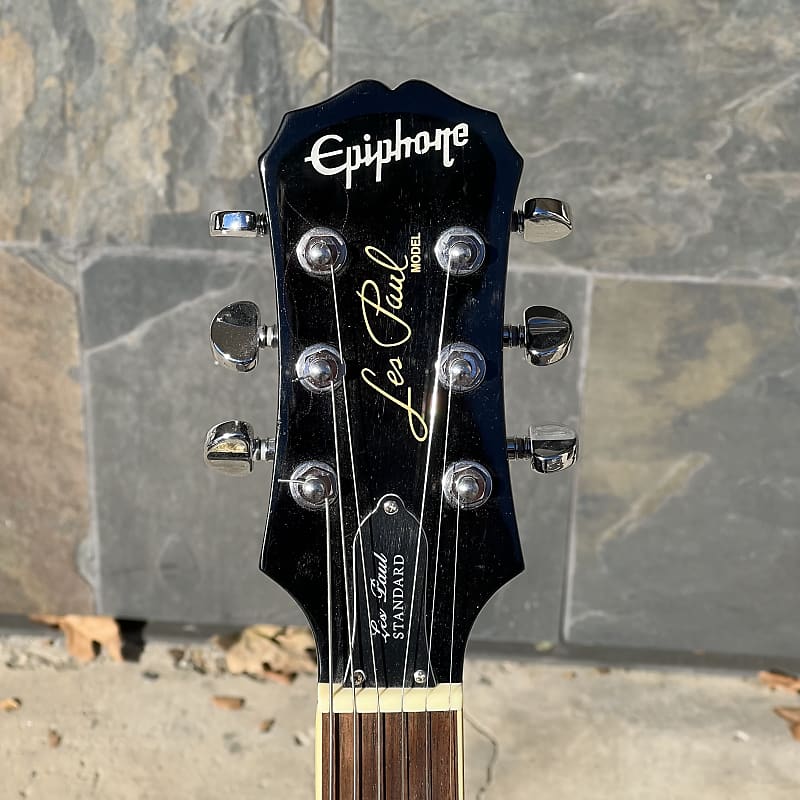 Used Epiphone Les Paul, Black with EMG Pickups and Hard Case