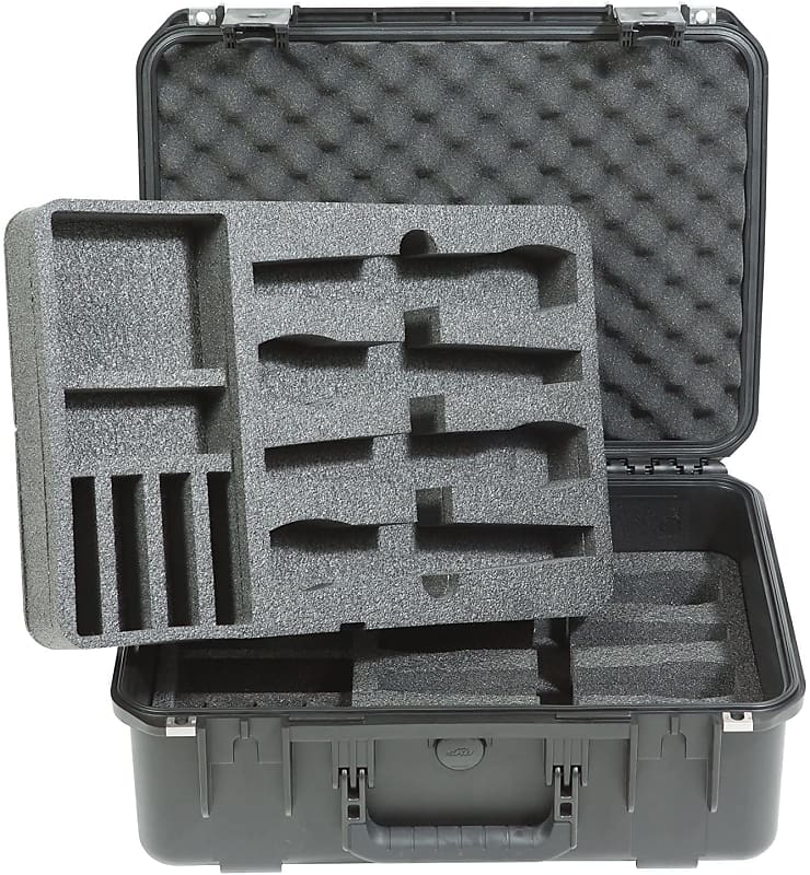 SKB iSeries Waterproof Hard Case for 8 x Wireless Mics, Shure