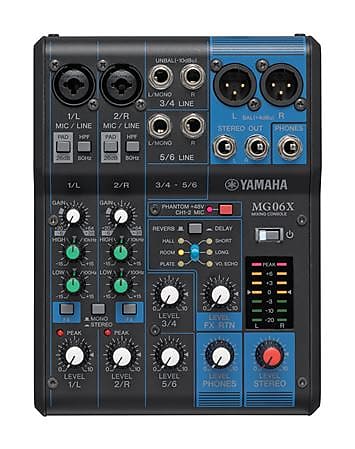 Yamaha MG06X 6 Channel Stereo Mixer with Effects image 1