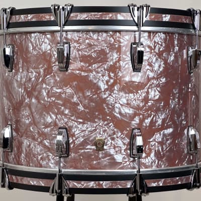 Ludwig 22/13/16" Classic Maple "Fab" Drum Set - Exclusive Rose Marine Pearl image 7